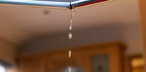 water dripping from the ceiling
