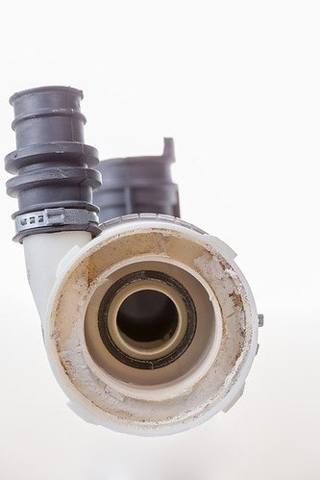 mineral scale inside a fitting, dry