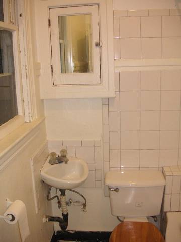 small bathroom, sink and toilet